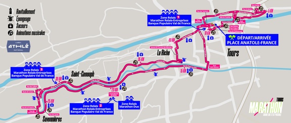 Marathon de Tours 2022 - Parcours